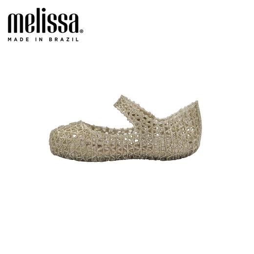 Melissa Summer Campana Cooperation Braided Hollow Buckle Bird's Nest Children's Shoes 32995 Bright Gold 24
