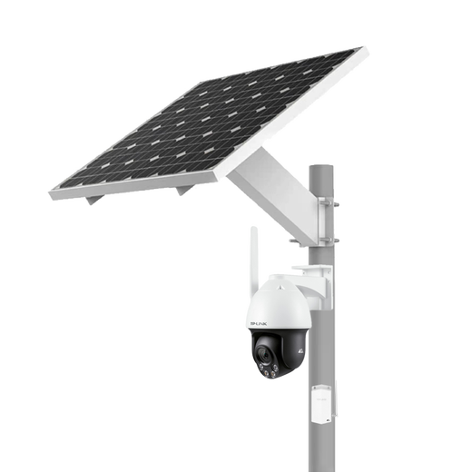 普联（TP-LINK） 800万高清全彩 4G监控摄像头室外防水无网插卡远程360度全景家用监控器 TL-IPC683-EZ【太阳能4G插卡版】 32G