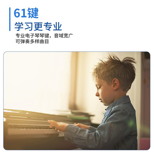 MOSEN (MOSEN) BD-668P electronic keyboard 61-key portable children's teaching multi-functional entry-level keyboard, fashionable Zhirui black