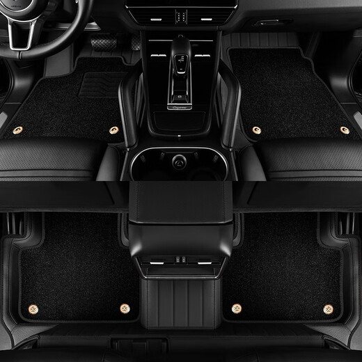 25 Porsche Cayenne Coupe Taycan Paramela 718macan911 Vollständig geschlossene Leder Fußpolster Real Cowide Classic Black Porsche Cayenne Coupé
