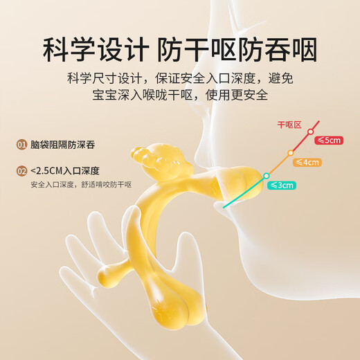 YEEHOO Lion Teether Baby Teether Baby Teething Silicone Toy Chewable Can Be Boiled Anti-Eating Hand Artifact