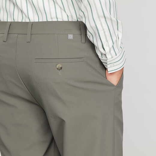 Bailando con los pantalones casuales de lobo [anti-resistente a las redes y fácil de mantenimiento] pantalones casuales de pantalones casuales versátiles para hombres 701 caqui 36