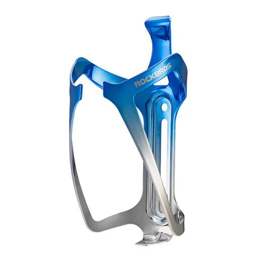 ROCKBROS bicycle water bottle holder aluminum alloy cycling water cup holder gradient colorful road bike mountain bike bottle holder RKL02BR-black and red