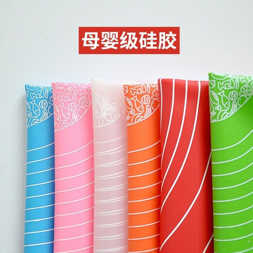 幻视揉面垫 硅胶揉面垫铂金硅胶揉面垫不粘面SN6169 绿 50*40附切面刀加擀面杖