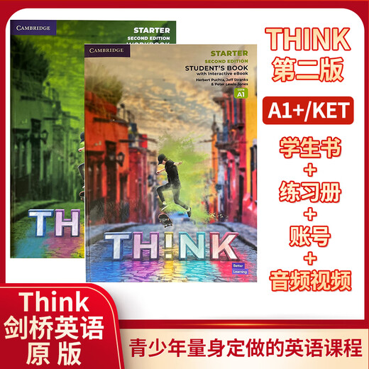 Versand in Peking Neue Version der ursprünglichen zweiten Version der Cambridge Middle School English Think Starter Level 12345 Lehrbuch + Übung Buch + Online