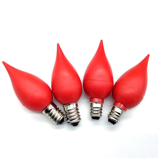 Laiyu elektrischer Kerzenhalter, LED, rote Glühbirne, E14, E12, ewiges Licht, elektrisches Weihrauch-Lotuslicht für Buddha, Glühbirne, Wolframfaden, E12, weiße Trompete/Paar