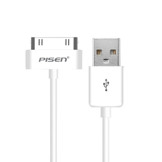 品胜（PISEN）苹果4s数据线老款宽口iphone4/ipad1/2/3/touch4手机四A1395/A1416快充一代Apple老式宽头充电器线 0.8米 老式宽口苹果4S/iPad1/2/3通