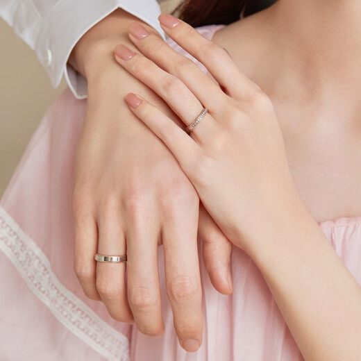 PROMESSAk gold ring small crown princess wedding ring diamond couple ring (single) 93067R 13 circles