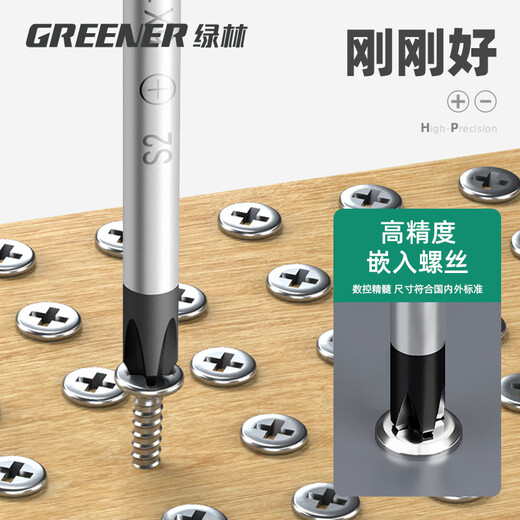 GREENER screwdriver 3x75mm cross-shaped household industrial grade strong magnetic screwdriver tool set super hard screwdriver collection