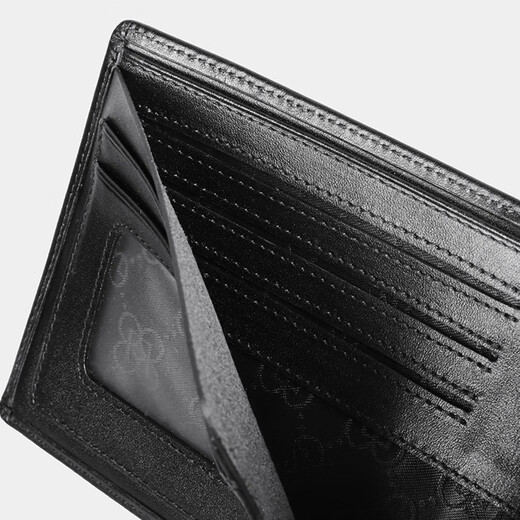 
Jinlilai [Real Cowhide] Wallet Men's 2025 New Style Gift for Husband's Top Layer Cowhide Wallet Birthday Gift Box Silver Bag Black-99P2