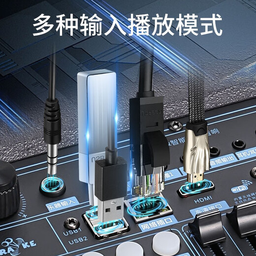 Manyinke Square Dance Outdoor Audio Bluetooth WIFI Trolley with Display Home KTV Integrated Voquet Machine Speaker 97 Extra Large Screen 20 Speakers 1000G Smart Version + Dual Charging Microphone