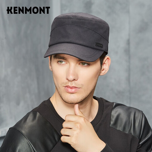 Kenmont autumn and winter large head circumference hat for middle-aged and elderly men warm short peaked cap outdoor leisure flat cap km-2679
