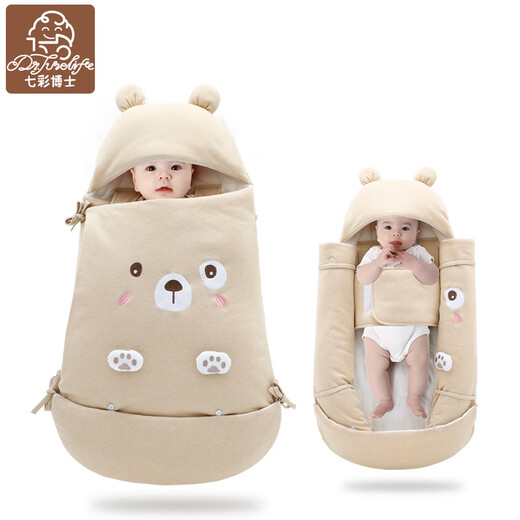 Colorful Dr. Baby Sleeping Bag Quilt Winter Newborn Baby Quilt Anti-jump Swaddle Newborn Quilt 0-1 Years Old Anti-Kick Quilt Colorful Cotton Bear Minnie Color