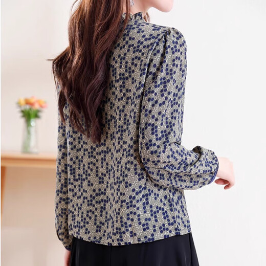 AEMAPE fashionable and beautiful lady's bottoming shirt women's tops women's spring and summer 2025 new belly-covering chiffon shirt picture color 2XL recommended 126-140Jin Jin equals 0.5 kg