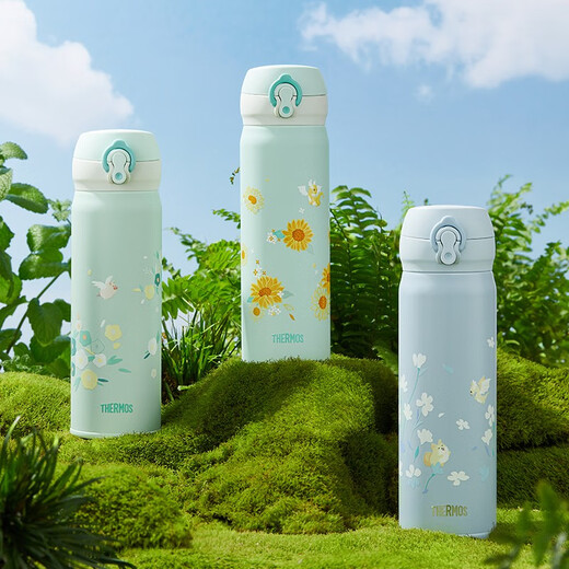 膳魔师（THERMOS）保温杯大容量水杯儿童男女士杯子情侣不锈钢生日礼物定制刻字JNL 316L不锈钢-向日葵 500ml
