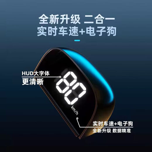 CLCEY is suitable for the new Beidou head-up speed display HUD vehicle-mounted intelligent voice speed warning speed radar HUD speed warning instrument + USB cable
