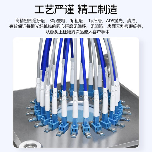 Youpulian Telecom-grade armored fiber jumper single-mode dual-core LC-LC/SC/FC/ST Gigabit 10 Gigabit armored tail fiber anti-biting and anti-bending fiber optic fiber cable Armored single-mode dual-core LC-LC 30 meters