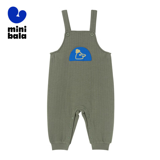 Mini Bala boys and girls overalls autumn three-layer cotton warm baby casual trousers ZA0E083223183