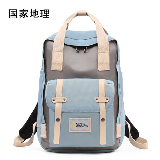 National Geographic Backpack Student Computer Bag Large Capacity Couple Waterproof Travel Outdoor Fashion School Bag Khaki