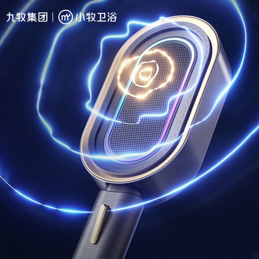 九牧（JOMOO）音乐花洒小牧卫浴沐浴防水蓝牙音箱硅胶除垢手持花洒淋浴喷头9920 幕烟灰MQS9920-100-7V0-11