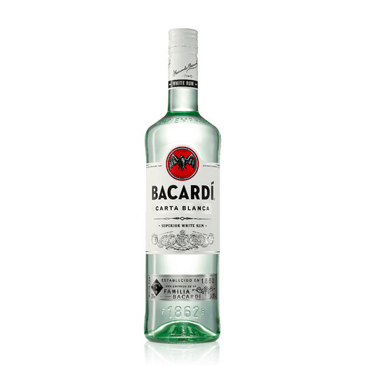 百加得（Bacardi）Bacardi朗姆酒 烘焙用提拉米苏烘焙酒  自由古巴基酒 750mL 1瓶 白朗姆