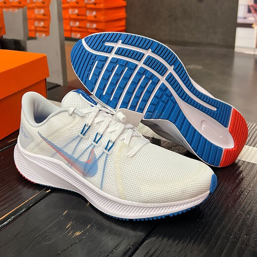 Nike Running Shoes 2025 Été Nouveau entraînement de fitness Mesh SHORTPTABLABLE ABSORBLABLE ABSOLIR LEIL SAUTURES DA1105-101 / Quest 4 / Blanc Blue 40.5