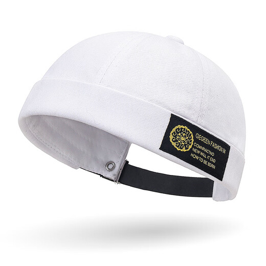 Guapi hat men's hip-hop trendy brimless landlord hat women's four seasons yuppie street retro casual all-match hat in stock black adjustable