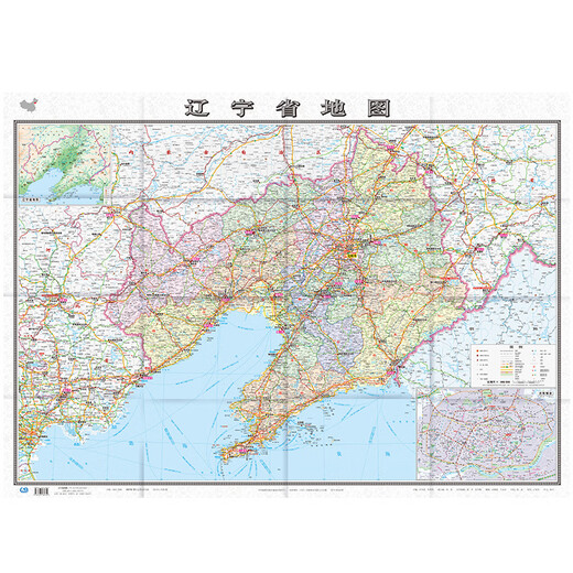 
Liaoning Province Map New Edition Large Format Fully Open 1068*749mm Administrative Division Transportation Line Expressway National Highway County Township Road Liaoning Topographic Map Shenyang City