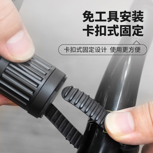 Riels Bicycle Silicone Mobile Phone Holder Stem Fixed Magnetic Strap Takeaway Driving Quick Release Cycling Navigation Bracket Bicycle Mobile Phone Holder + Red Warning Light