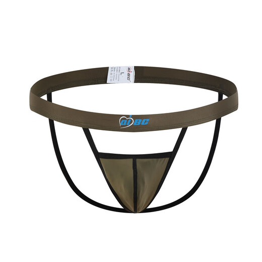 Please confidential delivery men's underwear sexy double thong ice silk low waist thin section hollow buttocks sex sky blue M