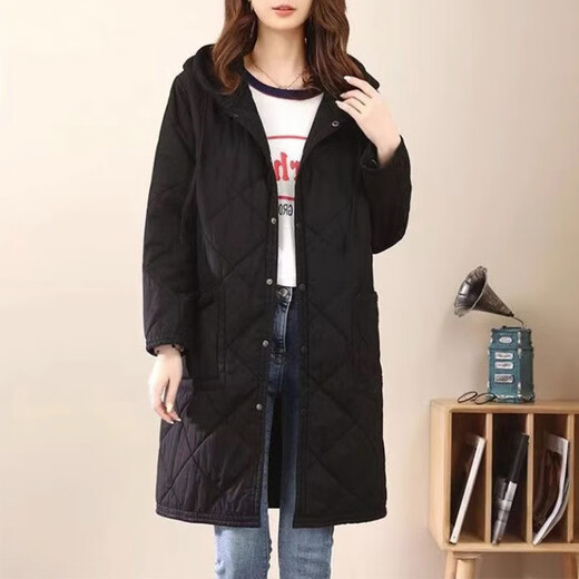 
Pier Cardin hooded thin down cotton jacket for women in autumn and winter loose thickened warm park overcoat coat apricot color (small amount of stock) XL [recommended 125-145Jin [Jin equals 0.5 kg]]