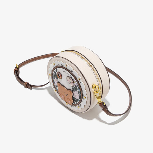 Bolso de mujer inteligente / ketch ck nuevo estilo 2023 bolso de hombro retro bolso cruzado de cuerpo de cuerpo alto regalo de cumpleaños redondo de gama alta para novia beige blanco