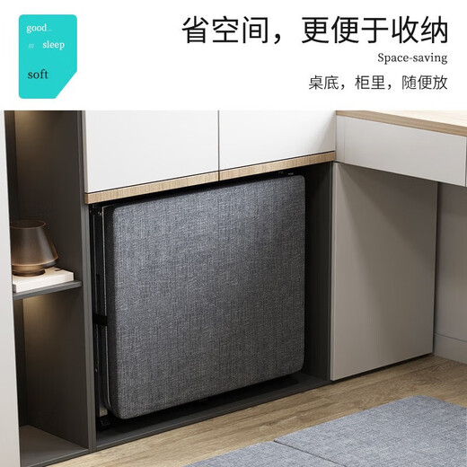 
Stoop folding bed lunch break nap bed single person accompanying bed lounge chair folding chair office hospital workplace simple portable (ordered from 20 pieces) 60CM wide linen gray (silver frame) + dust cover