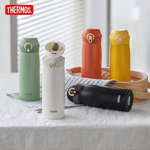 THERMOS thermos water cup high vacuum stainless steel student cup birthday gift group purchase customized TCME-400S crescent white 400ml
