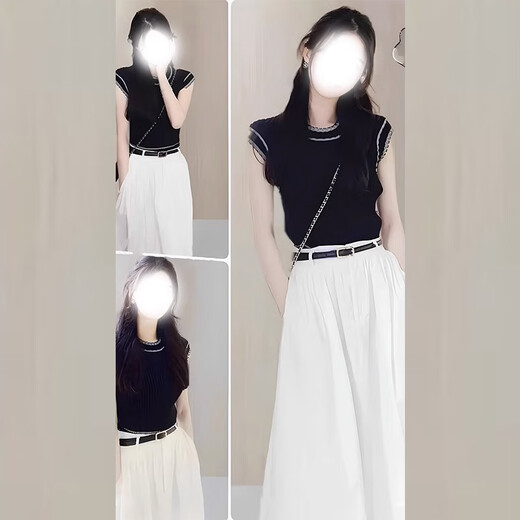Robe d'été Yanlifen Vêtements pour femmes avec un ensemble complet de combinaisons de mode pour les femmes 2025 Robe de style nouveau de style Summer + Jupe [Set] 55/60 kg / L