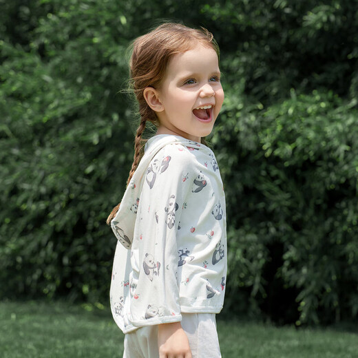Tongtai (TONGTAI) baby sun protection cloak summer children's thin coat outing clothes TS42Q467-DS black and white 90cm