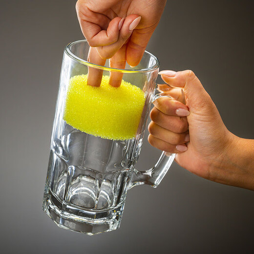 SCRUB DADDY dishwashing sponge imported from the United States smiley face cleaning scrubbing dish wiping scouring pad magic cleaning household rag single sided yellow 1 piece