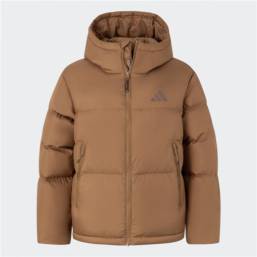 阿迪达斯 （adidas）羽绒服女装2024秋冬新款运动服保暖连帽上衣夹克外套JV6191 JV6191棕色 M