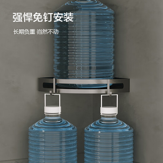 京东京造 反重力免打孔浴室置物架太空铝三角篮卫生间置物厨房壁挂收纳篮