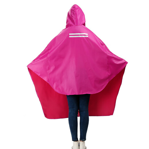 Yuhang (YUHANG) single bicycle poncho, men's and women's single fashion electric bicycle bicycle raincoat, large brim 3XL rose red