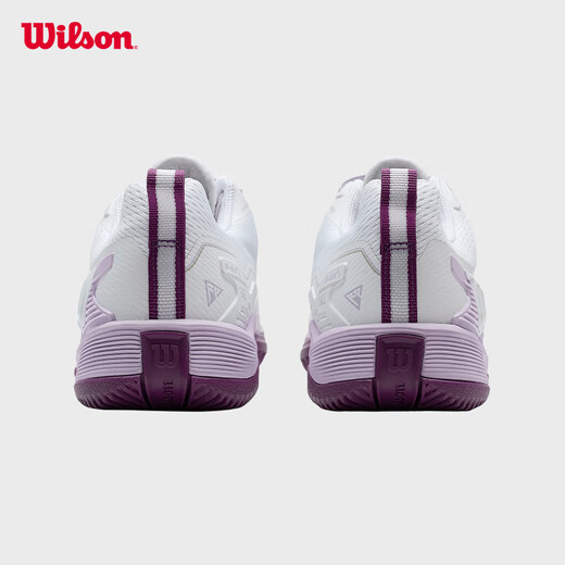 威尔胜（Wilson）女款RUSH PRO 4.5稳定系列运动训练专业竞赛网球鞋 【白色/紫色】WRS335510 37 -US 6.5