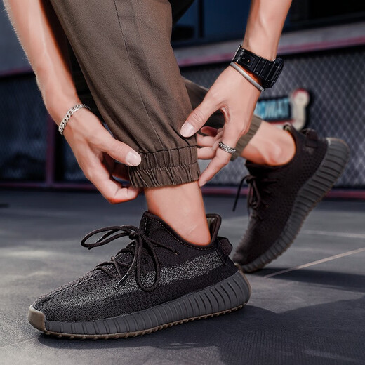 H8 luxury coconut shoes 350 star shoes men's shoes 2025 new summer mesh breathable Putian sports and casual shoes Galaxy Black [really explosive flagship version] 42