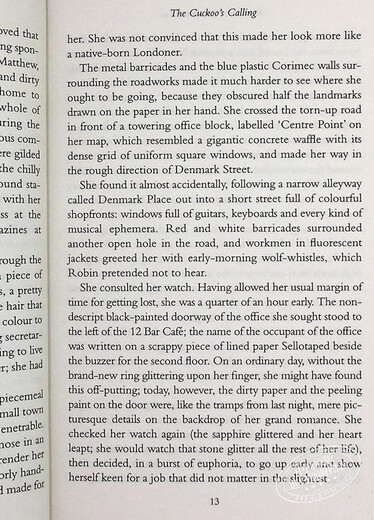 神探斯特莱克1 布谷鸟的呼唤 英文原版 The Cuckoo s Calling Cormoran Strike Robert Galbraith JK 罗琳 Rowling