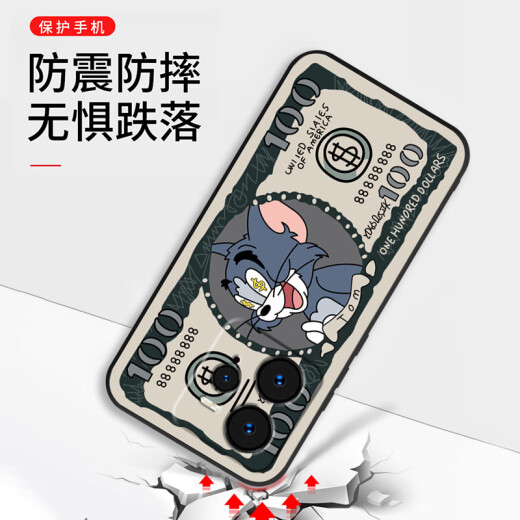 Jionghai Realme GT7 Pro mobile phone case suitable for Realme gt7 protective case RMX5010 silicone full-pack lens anti-fall ultra-thin matte cartoon new ins soft shell case Realme GT7 [USD Tom] with protective film