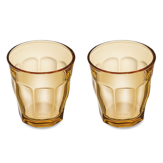 Corning 2-piece heat-resistant glass coffee cup, milk cup, beer glass, water cup, microwave oven, dishwasher safe, Belle water cup 2-piece set