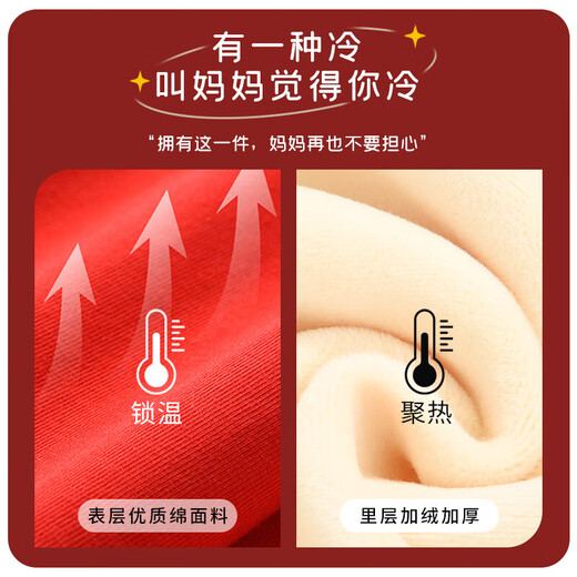 Jeanswest parent-child outfit for a family of three, velvet hooded sweatshirt, mother-daughter clothing, class performance clothes, autumn and winter warm tops, velvet parent-child outfit, blue/four red pandas L