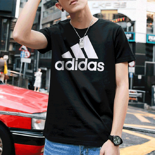 
Adidas short-sleeved men's summer new running training top pure cotton loose T-shirt casual half-sleeved sports quick-drying T-shirt dt9929 pure cotton breathable store manager highly recommends XS