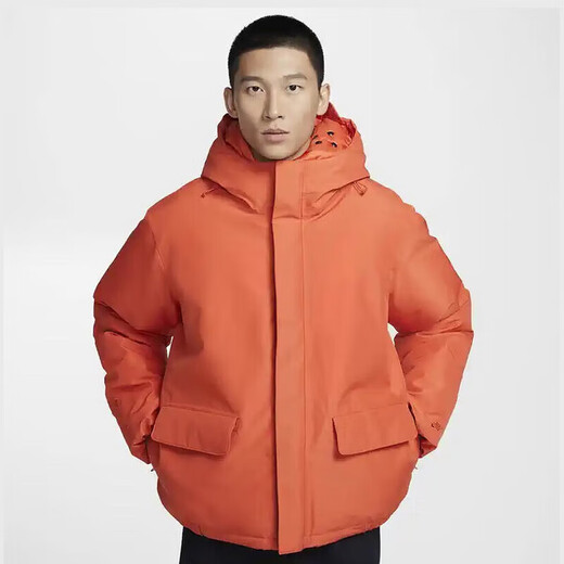 Nike Men AS M NK TCH TF GORE JKT FLW Cotton Clothing FZ0725-846 Orange Red L