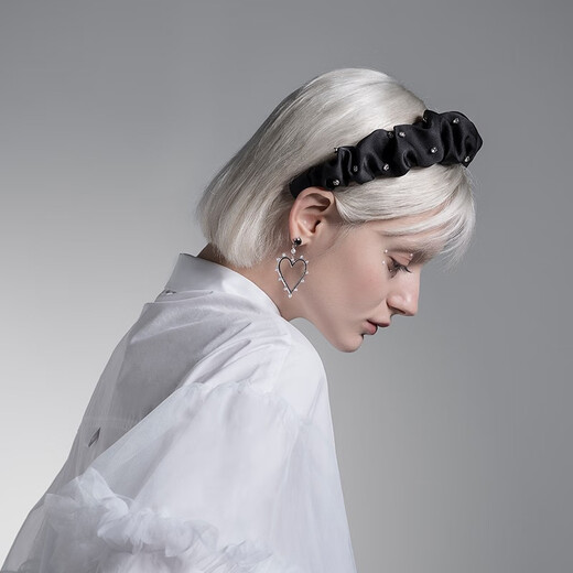 HEFANG Hefang Jewelry Starlight Hairband Fashionable Hairband Headband Light Luxurious and High-end Birthday Gift for Girlfriend Black