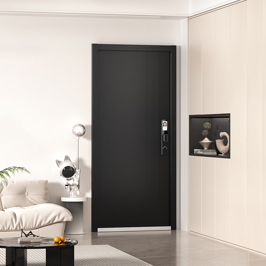 Oudile (Oudile) 028 Modern Light Luxury Class A Security Door-Eingangstür versteckter Scharniere +2050*1050-2150*960 +3D-Gesichtsschloss